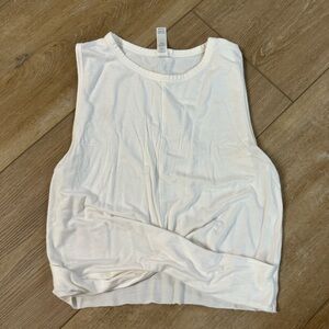 White Sleeveless Women's Top/workout top
